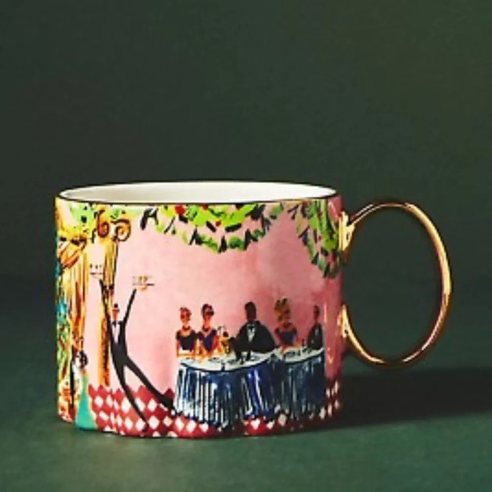 Anthropologie Pauline de Roussy de Sale Nutcracker Christmas Mug
